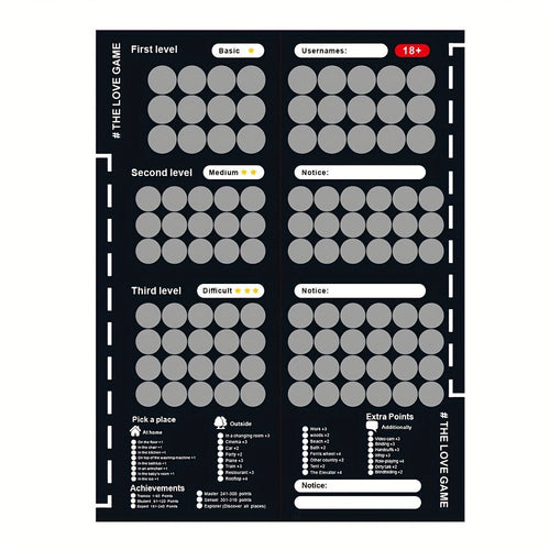 100 Sex Challenges Scratch-Off Poster for Couples - Wet Master
