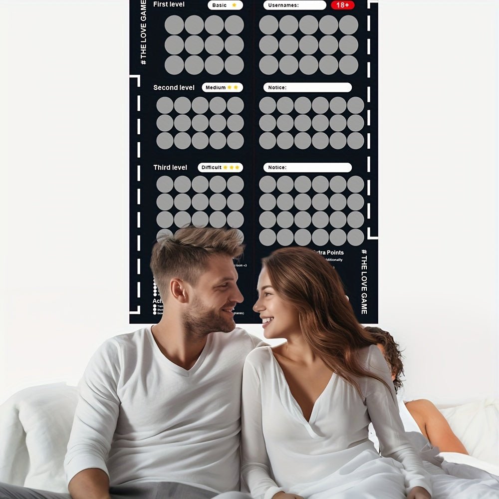 100 Sex Challenges Scratch-Off Poster for Couples - Wet Master