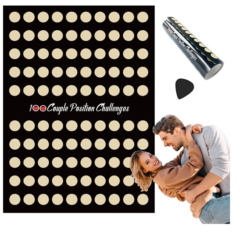 100 Sex Positions Scratch-Off Poster for Couples - Wet Master