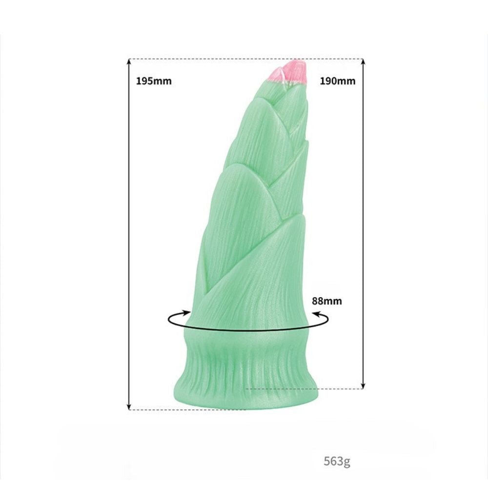 Bamboo Shoot Silicone Fantasy Dildo 7.4 Inch - Wet Master