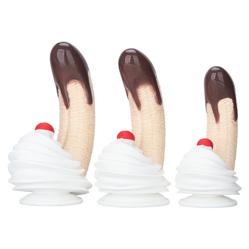 Banana Cake Silicone Dildo & Anal Plug - 3 Sizes - Wet Master