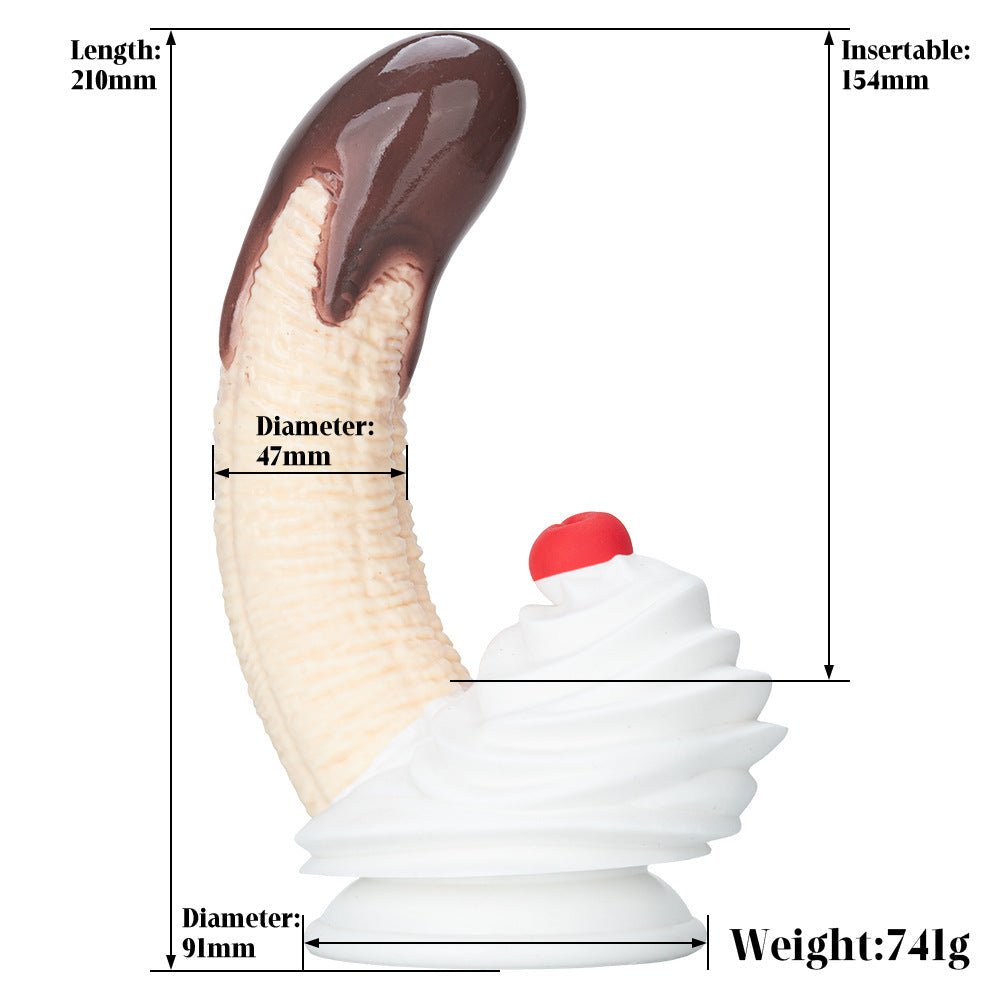 Banana Cake Silicone Dildo & Anal Plug - 3 Sizes - Wet Master