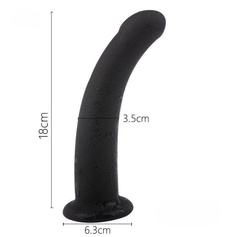 Black Soft Silicone Dildo & Anal Plug with Strap-On Harness - 3 Sizes - Wet Master