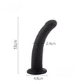 Black Soft Silicone Dildo & Anal Plug with Strap-On Harness - 3 Sizes - Wet Master