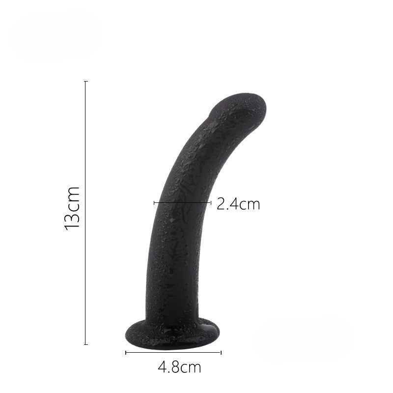 Black Soft Silicone Dildo & Anal Plug with Strap-On Harness - 3 Sizes - Wet Master