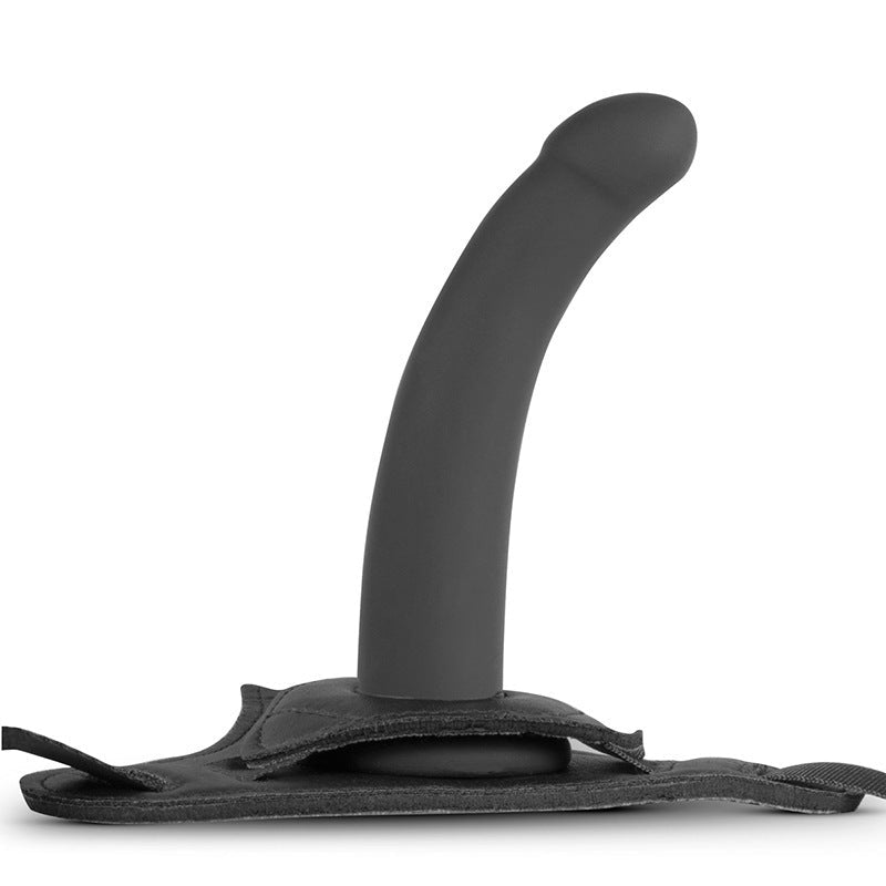 Black Soft Silicone Dildo & Anal Plug with Strap-On Harness - 3 Sizes - Wet Master
