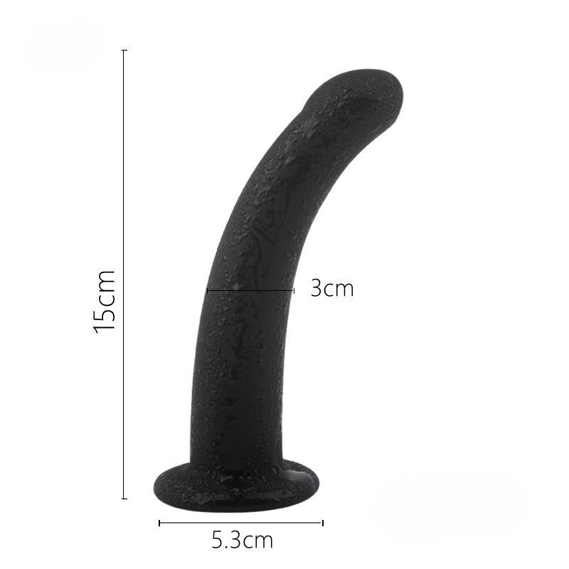 Black Soft Silicone Dildo & Anal Plug with Strap-On Harness - 3 Sizes - Wet Master
