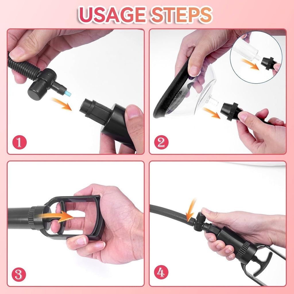 Black Vacuum Pussy Pump - 2 Sizes - Wet Master