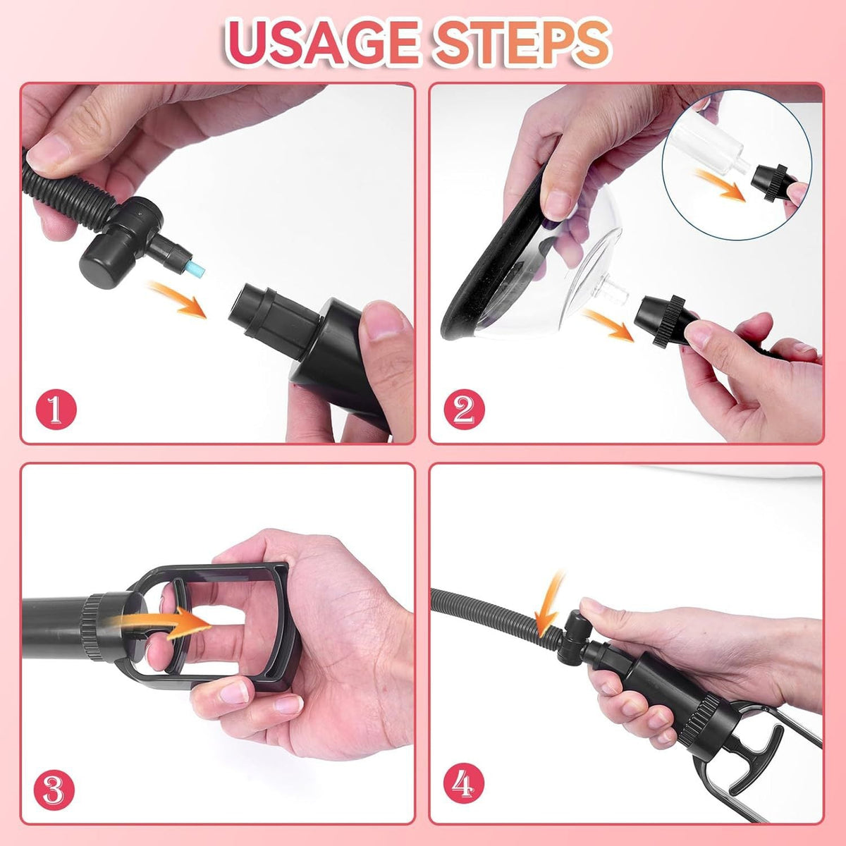 Black Vacuum Pussy Pump - 2 Sizes - Wet Master