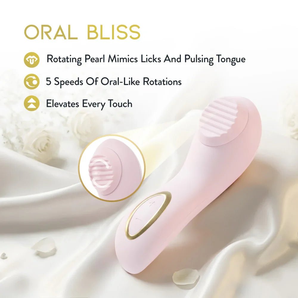 Blush Dahlia Handheld Clit Rotating Vibrator - Wet Master