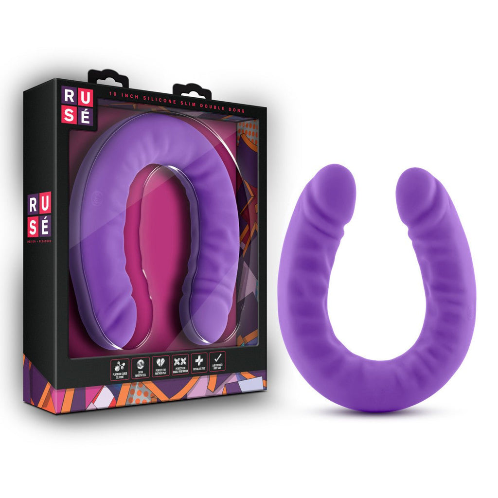 Blush Ruse 18-Inch G-Spot Purple Double Ended Dildo - Wet Master