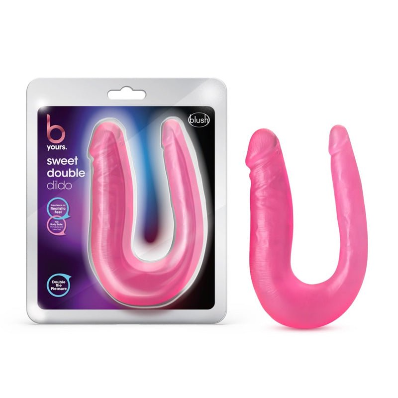 Blush U-Shaped 12.5-Inch Long Pink Double Ended Dildo - Wet Master
