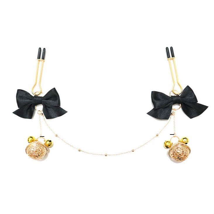 Bow Tie U-Shaped Nipple Clamps with Chain - Wet Master