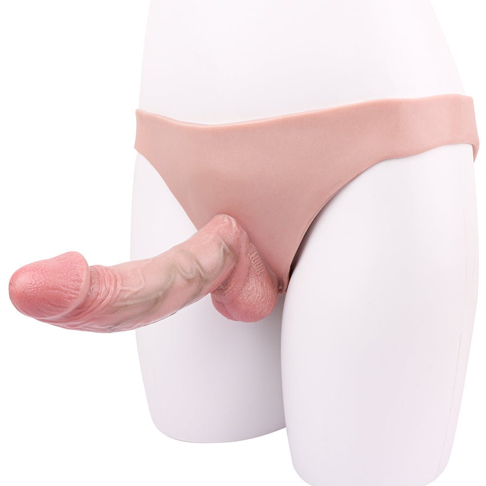 Brian Realistic Hollow Dildo Strap-On Briefs 7.5-inch - Wet Master