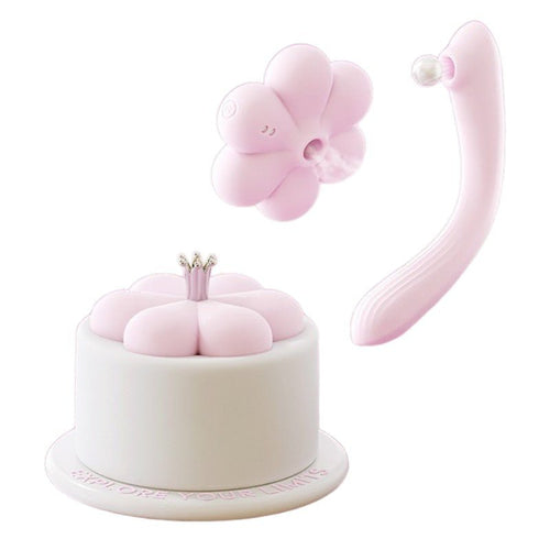 Cake Night Light Wearable Clit Suction & G-Spot Vibrator Set App Controlled - Wet Master