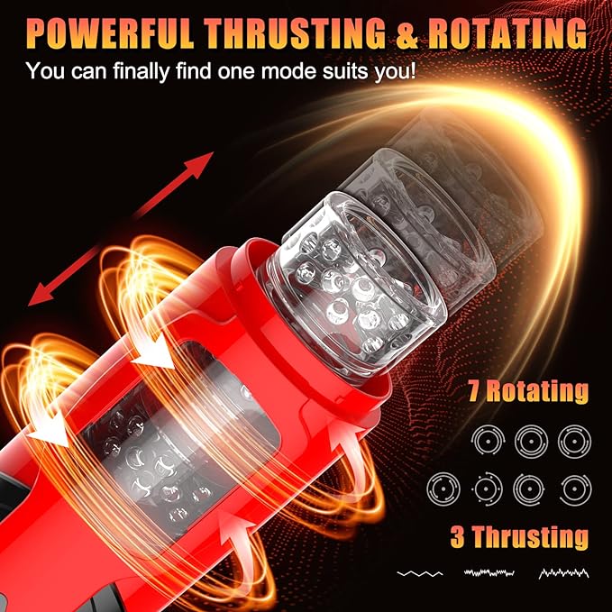 Dark Knight Rotating & Thrusting Male Masturbator App Controlled - Wet Master