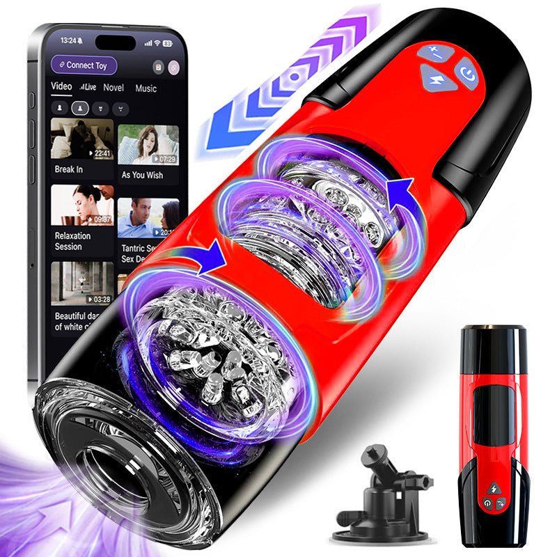 Dark Knight Rotating & Thrusting Male Masturbator App Controlled - Wet Master