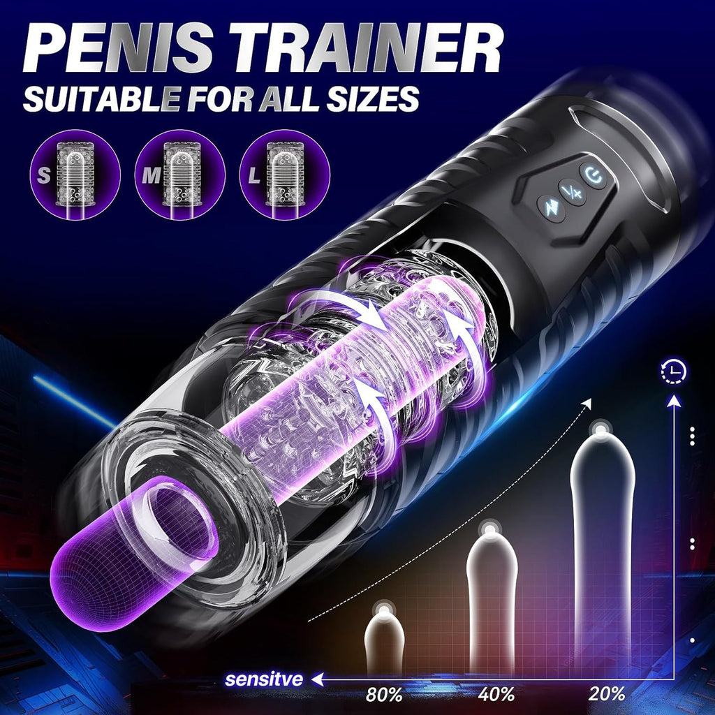Dark Warrior Rotating & Thrusting Male Masturbator App Controlled - Wet Master