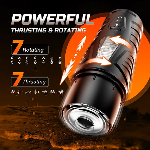 Dark Warrior Rotating & Thrusting Male Masturbator App Controlled - Wet Master