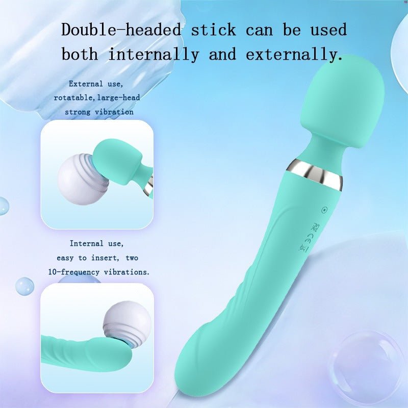 Double-Ended Clitoral & G-Spot Wand Vibrator - Wet Master