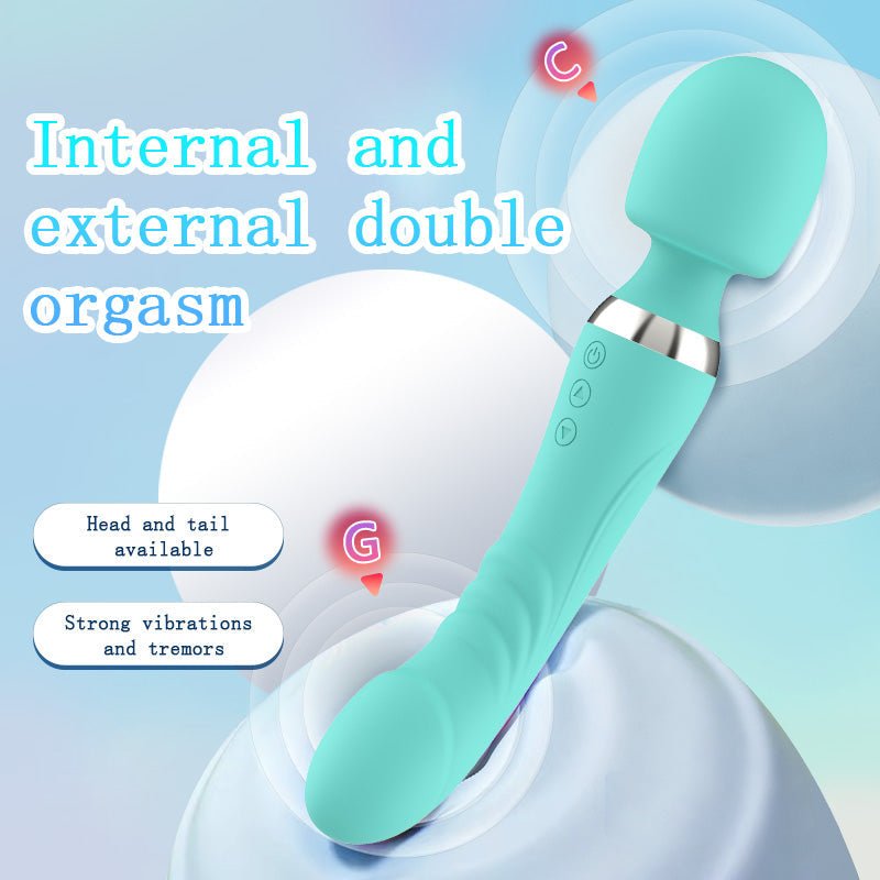 Double-Ended Clitoral & G-Spot Wand Vibrator - Wet Master