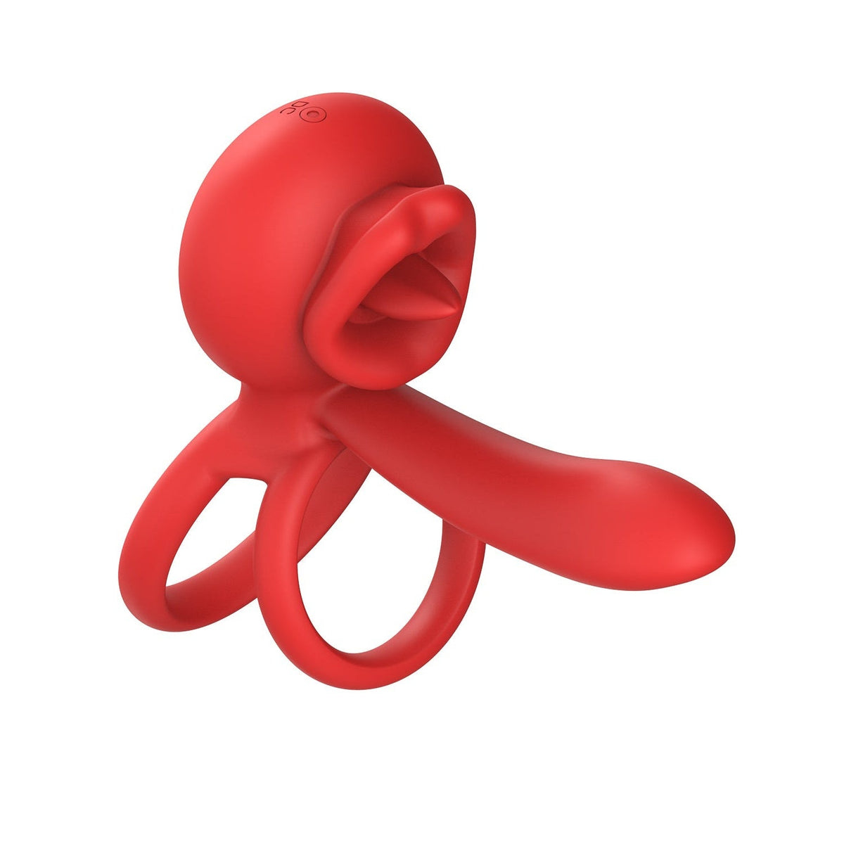 Dragon Tongue 2-in-1 Licking & Vibrating Cock Ring App Controlled - Wet Master