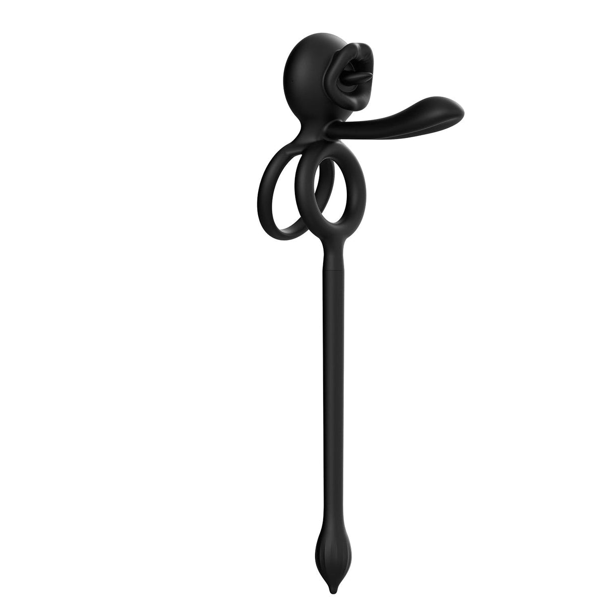 Dragon Tongue 3-in-1 Licking & Vibrating Cock Ring App Controlled - Wet Master