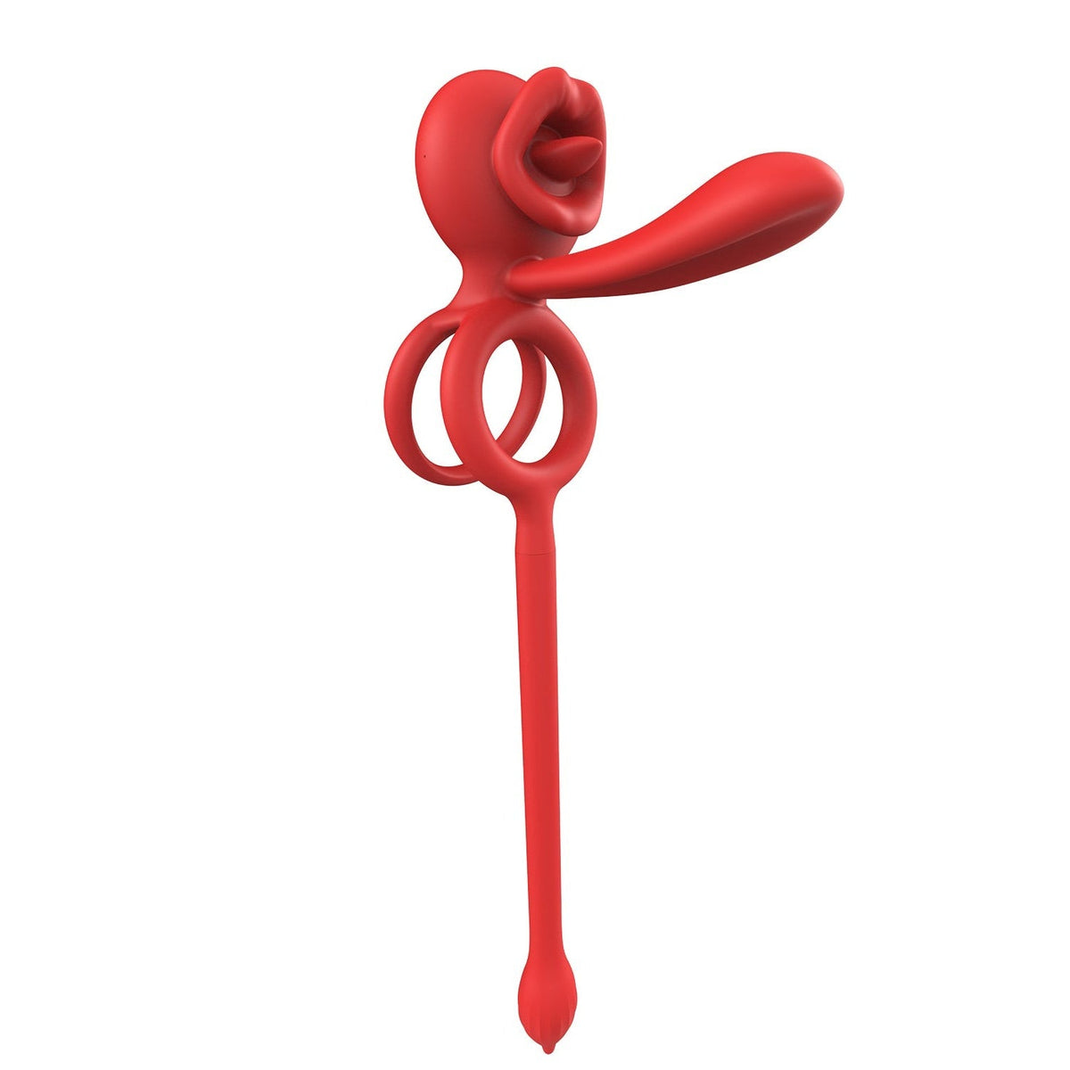 Dragon Tongue 3-in-1 Licking & Vibrating Cock Ring App Controlled - Wet Master