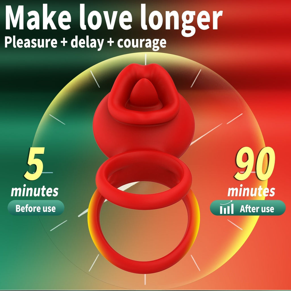 Dragon Tongue Licking & Vibrating Cock Ring App Controlled - Wet Master