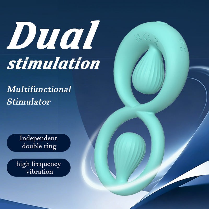 Dual Stimulation Clit Vibrating Cock Ring Remote & App Controlled - Wet Master