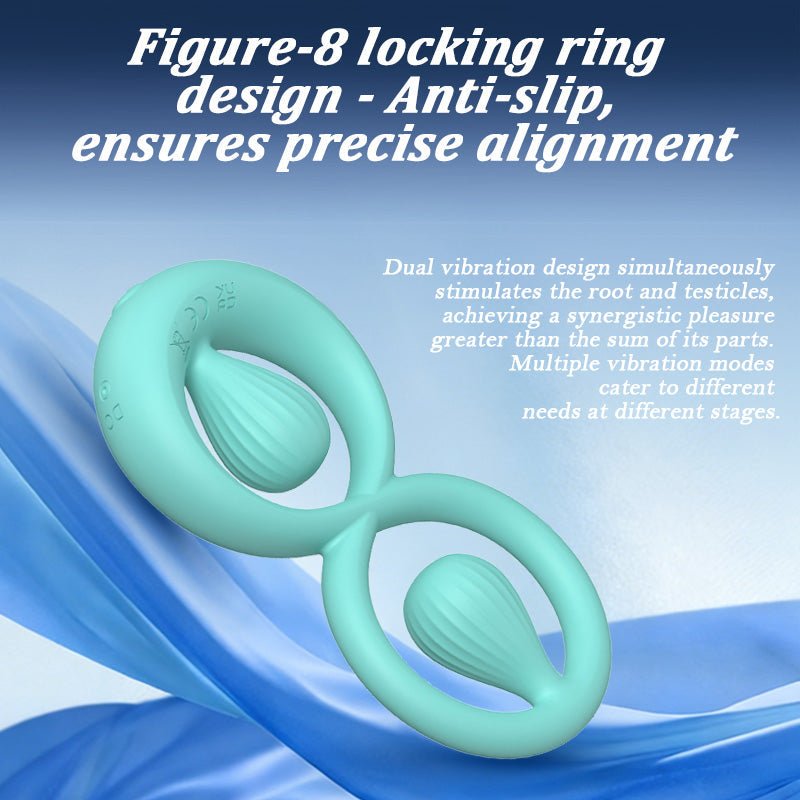 Dual Stimulation Clit Vibrating Cock Ring Remote & App Controlled - Wet Master