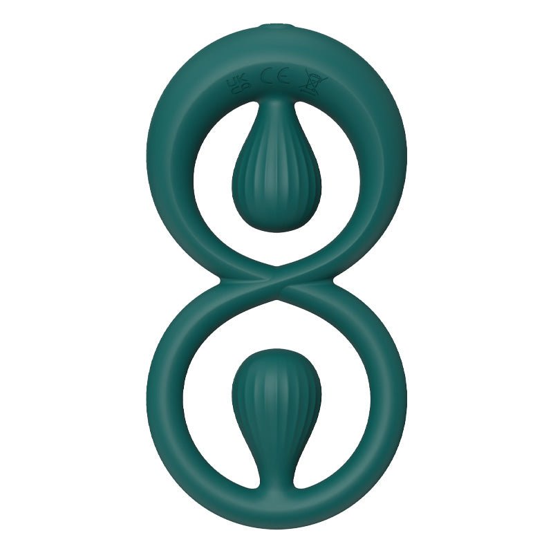 Dual Stimulation Clit Vibrating Cock Ring Remote & App Controlled - Wet Master