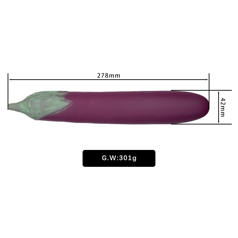 Eggplant Silicone Fantasy Dildo 10.9 Inch - Wet Master