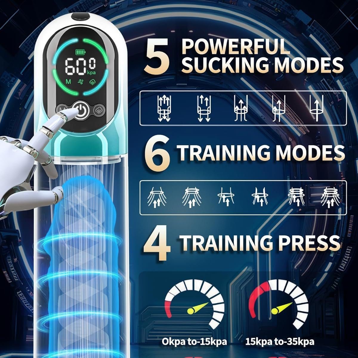Electric Suction Penis Pump Vacuum Extender - Wet Master