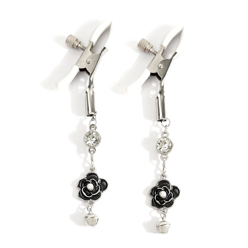 Floral Nipple Clamps with Bell Pendants - Wet Master