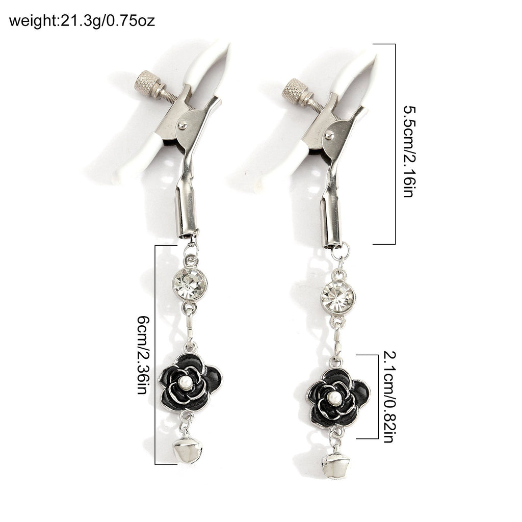 Floral Nipple Clamps with Bell Pendants - Wet Master
