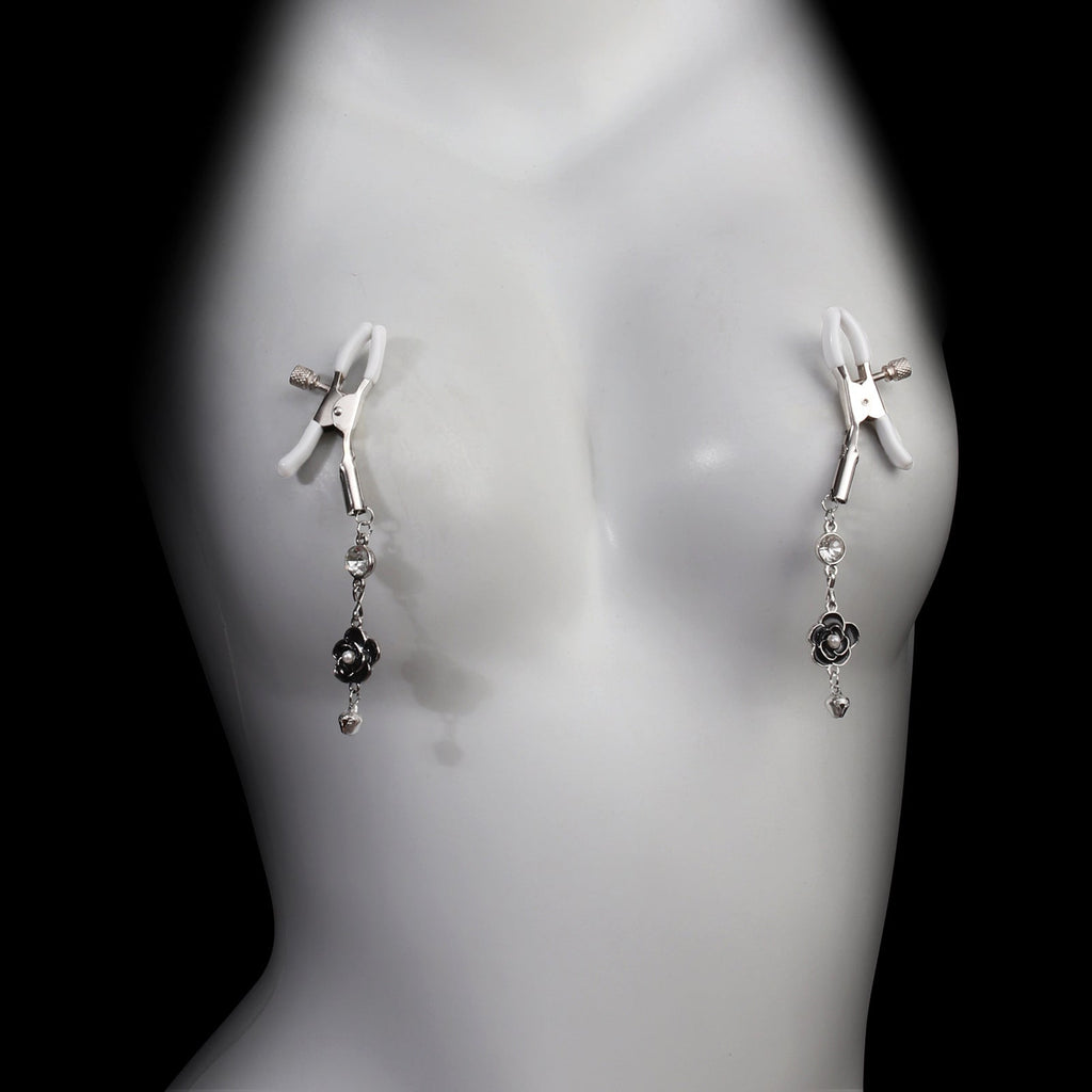 Floral Nipple Clamps with Bell Pendants - Wet Master
