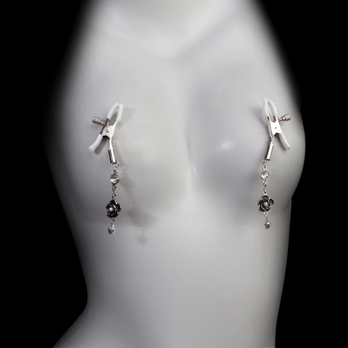 Floral Nipple Clamps with Bell Pendants - Wet Master