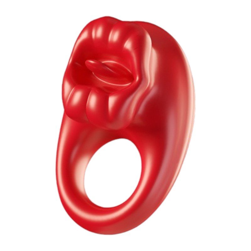 GALAKU Kiss Licking & Vibrating Cock Ring App Controlled - Wet Master