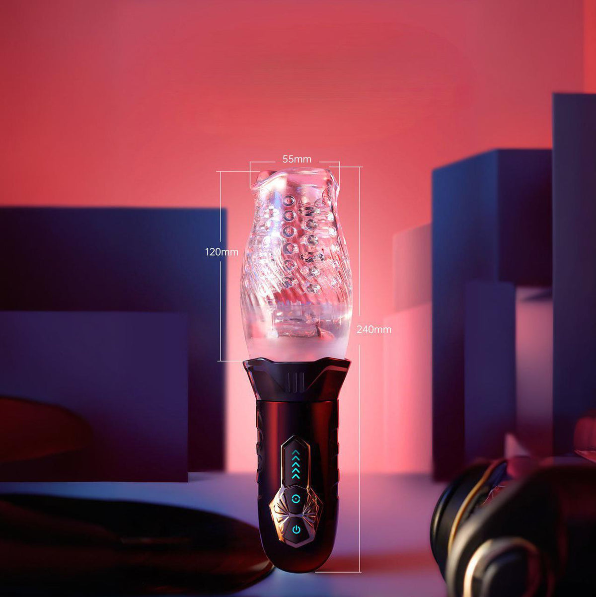 Gawk Gawk 3000 Rotating & Vibrating Male Masturbator Cup - Wet Master