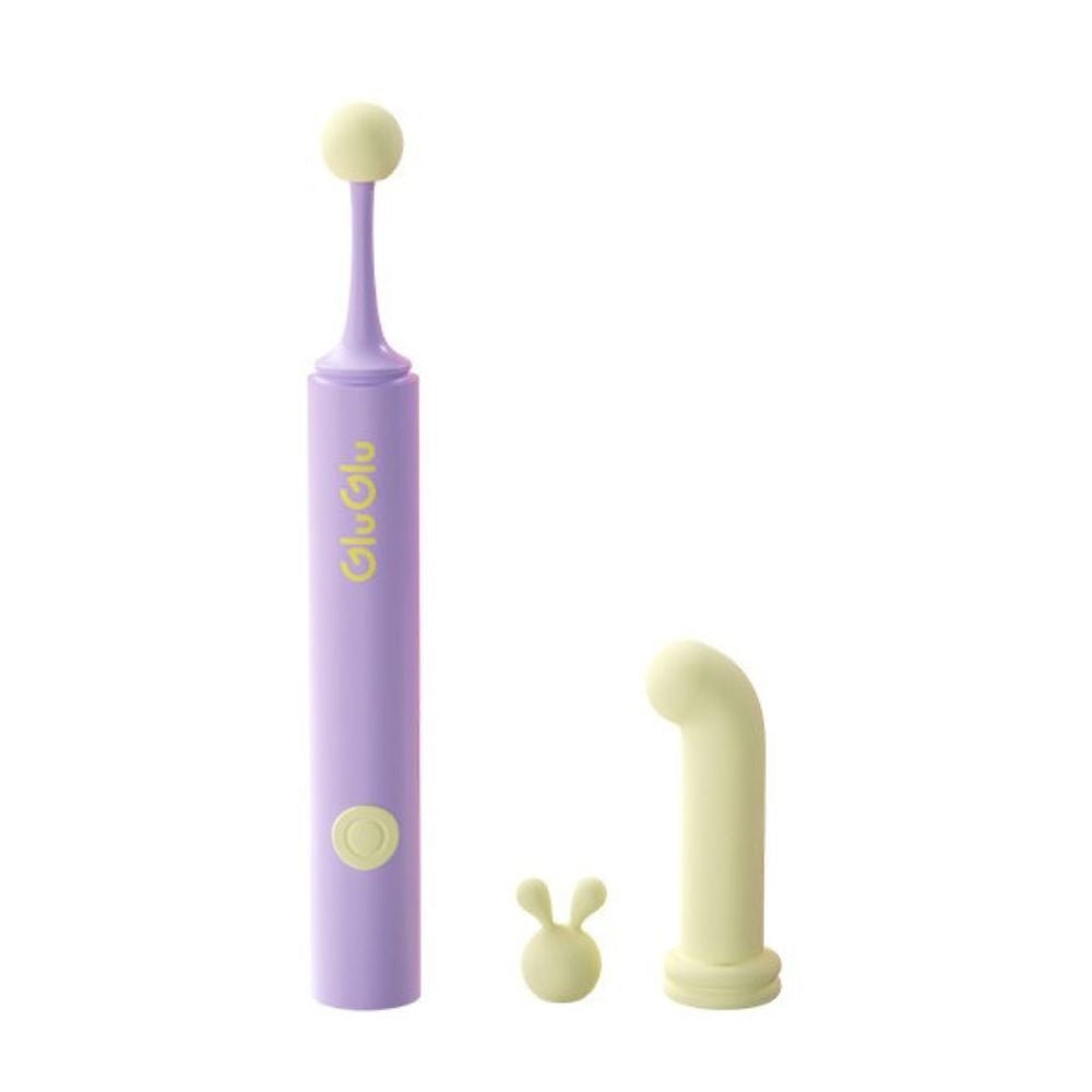 GluGlu Magic Bunny Clit & G-Spot Vibrator with 3 Replaceable Heads - Wet Master