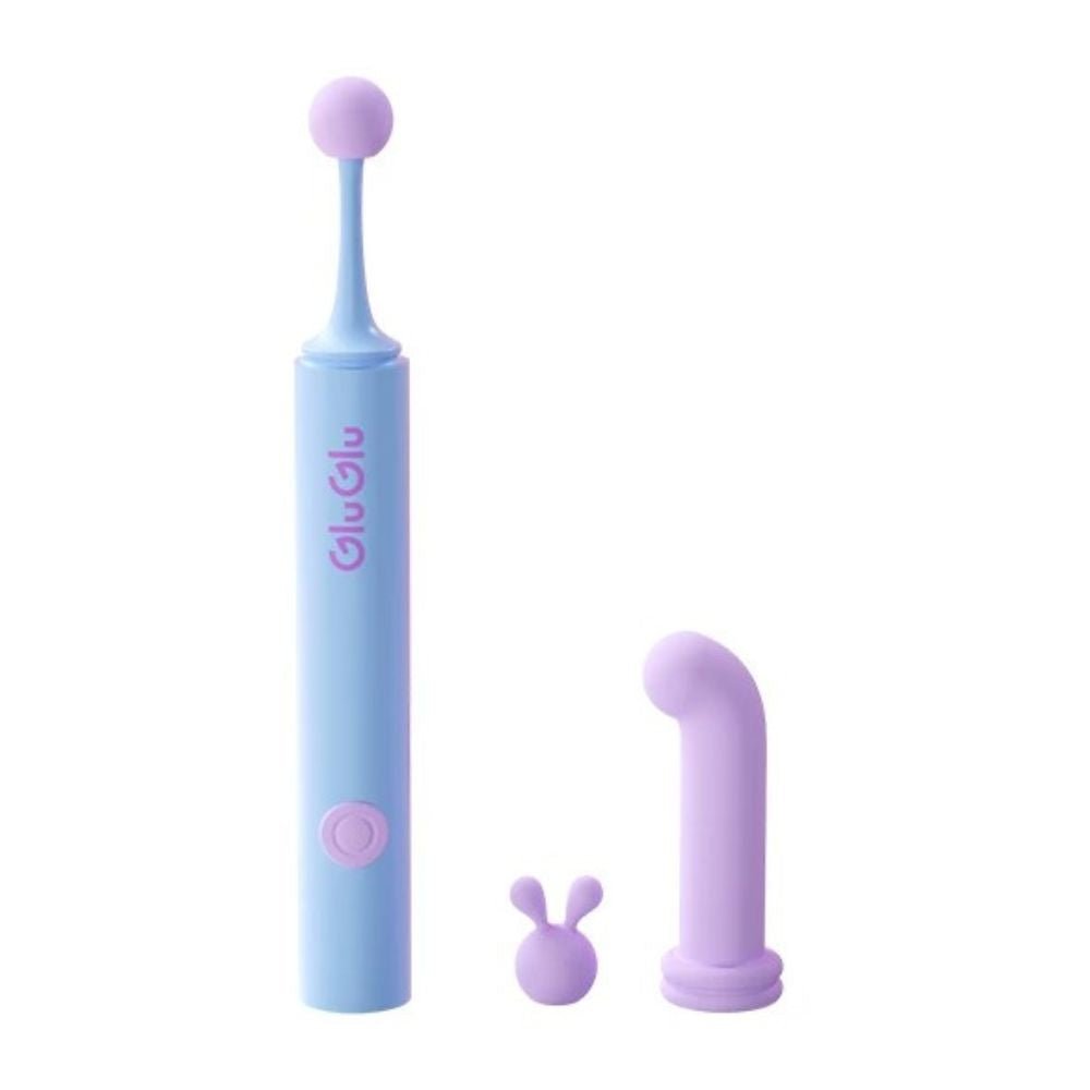 GluGlu Magic Bunny Clit & G-Spot Vibrator with 3 Replaceable Heads - Wet Master