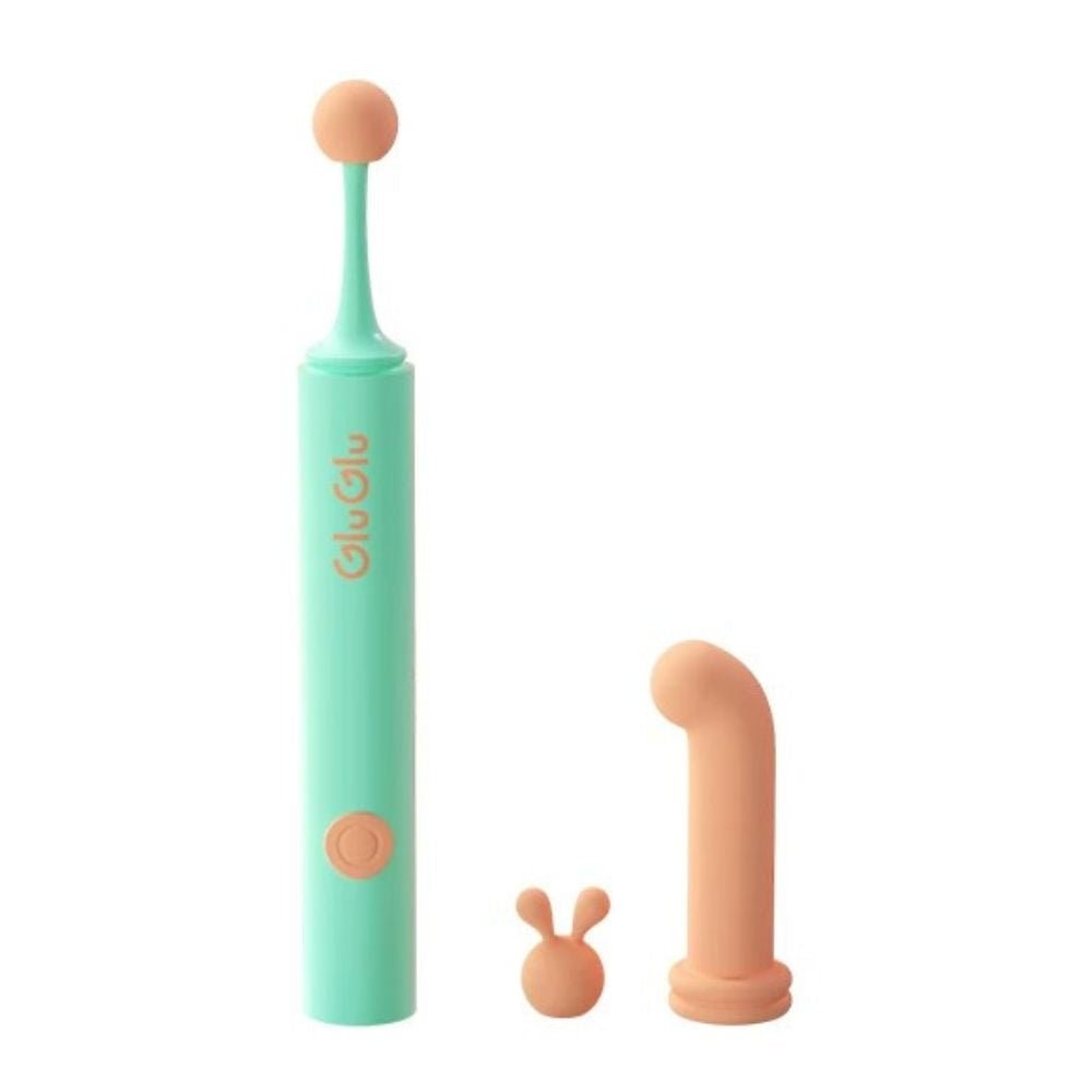 GluGlu Magic Bunny Clit & G-Spot Vibrator with 3 Replaceable Heads - Wet Master
