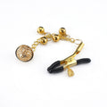 Golden Bell Adjustable Alligator Nipple Clamps with Chain - Wet Master