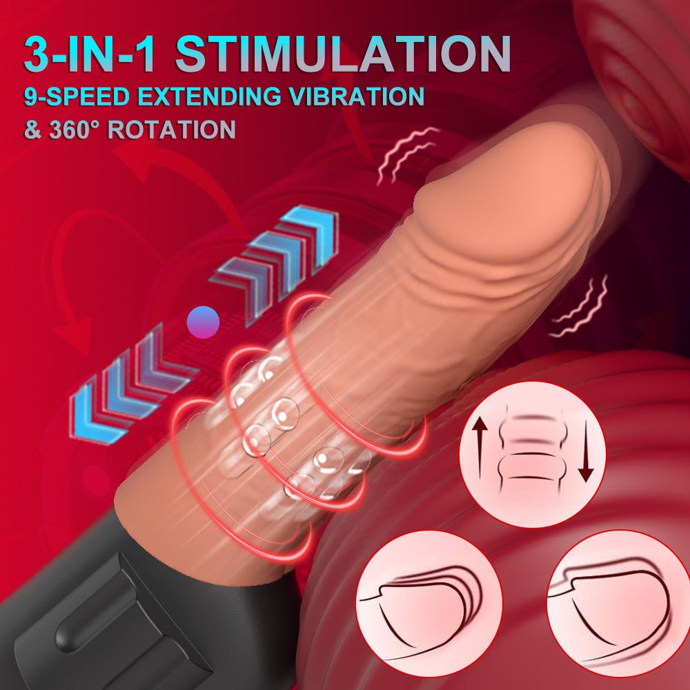 Gun Rotating & Thrusting Realistic Dildo - Wet Master