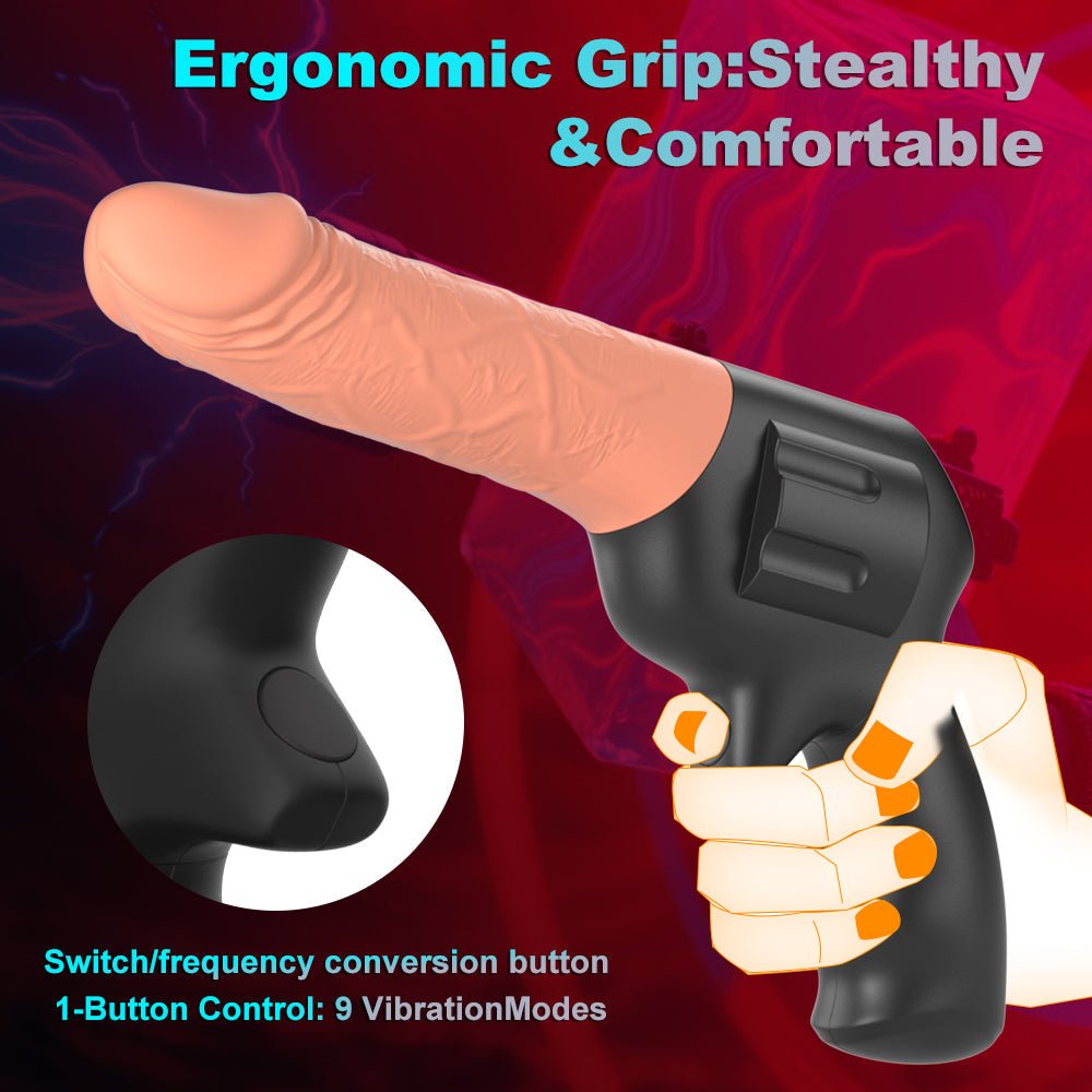 Gun Rotating & Thrusting Realistic Dildo - Wet Master