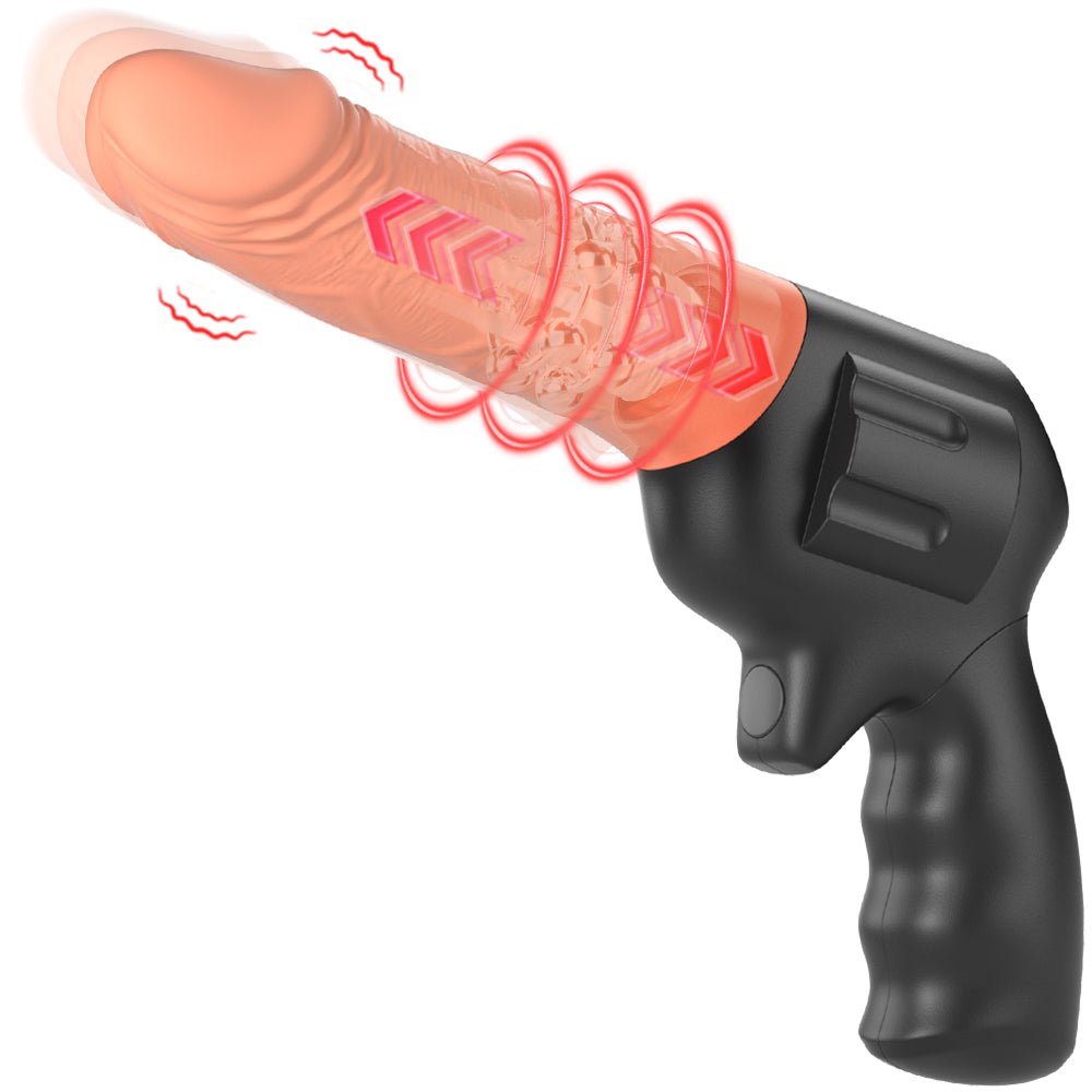 Gun Rotating & Thrusting Realistic Dildo - Wet Master
