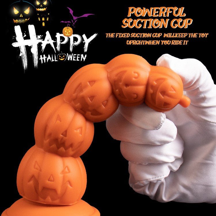 Halloween Pumpkin Silicone Dildo & Anal Plug 7.3 Inch - Wet Master