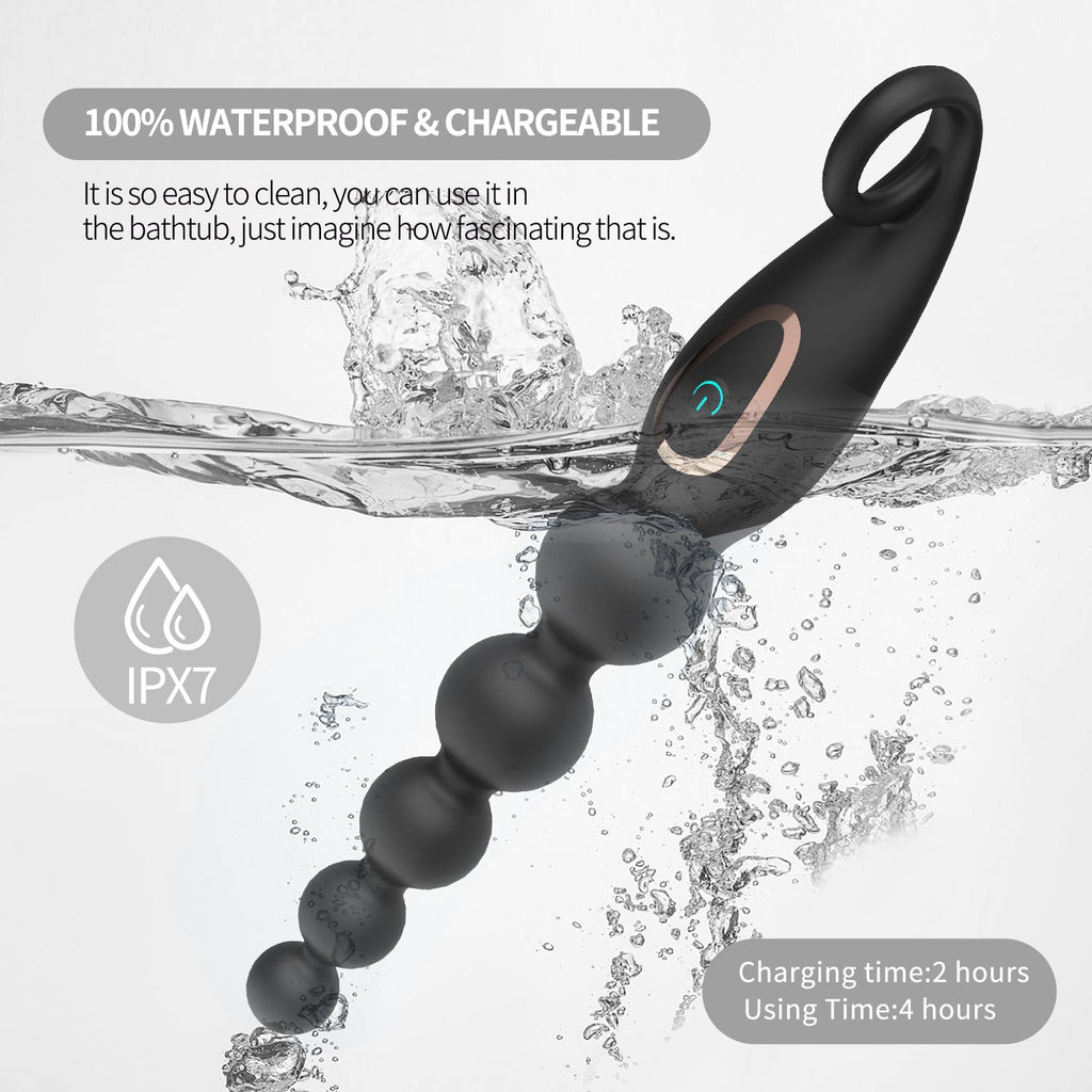 Hgod 7-Speed Vibrating Anal Beads - Wet Master