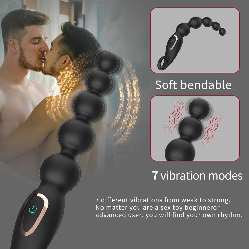 Hgod 7-Speed Vibrating Anal Beads - Wet Master